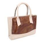 Beau Design Stylish Cobra Print Brown & Cream Imported PU Leather Handbag For Women's/Ladies/Girls Beau Design Stylish Cobra Print Brown & Cream Imported PU Leather Handbag For Women's/Ladies/Girls